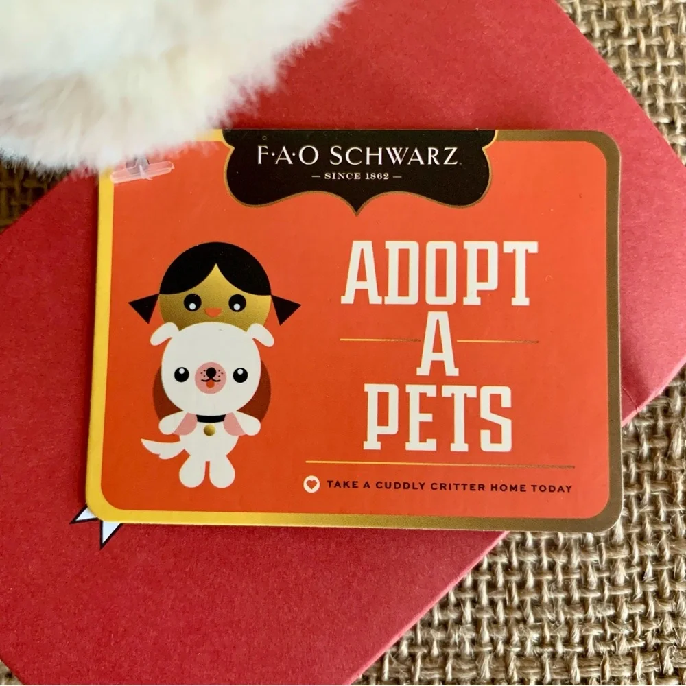 FAO SCHWARZ Stuffed Animal Adopt a Pet Dog Labrador Cream Color